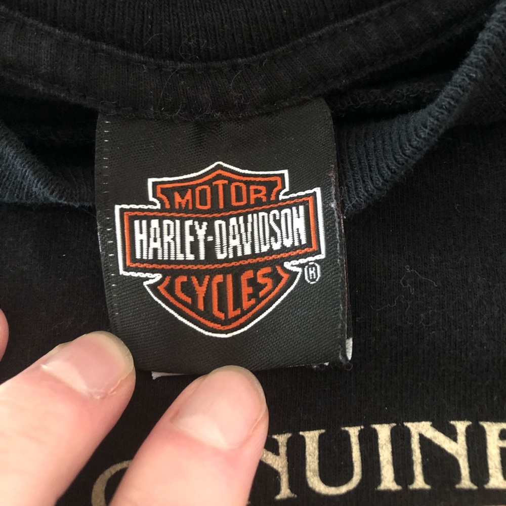 Black Genuine Harley Davidson Motorcycles T-Shirt - Picture 4 of 6